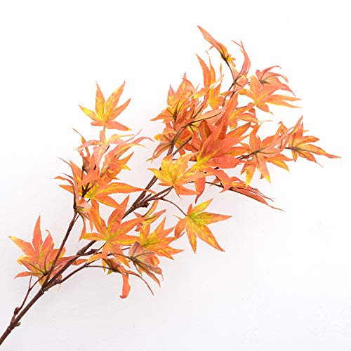 Dolicer Artificial Maple Leaf Branch Autumn Leaves 2 Pcs Fall Maple