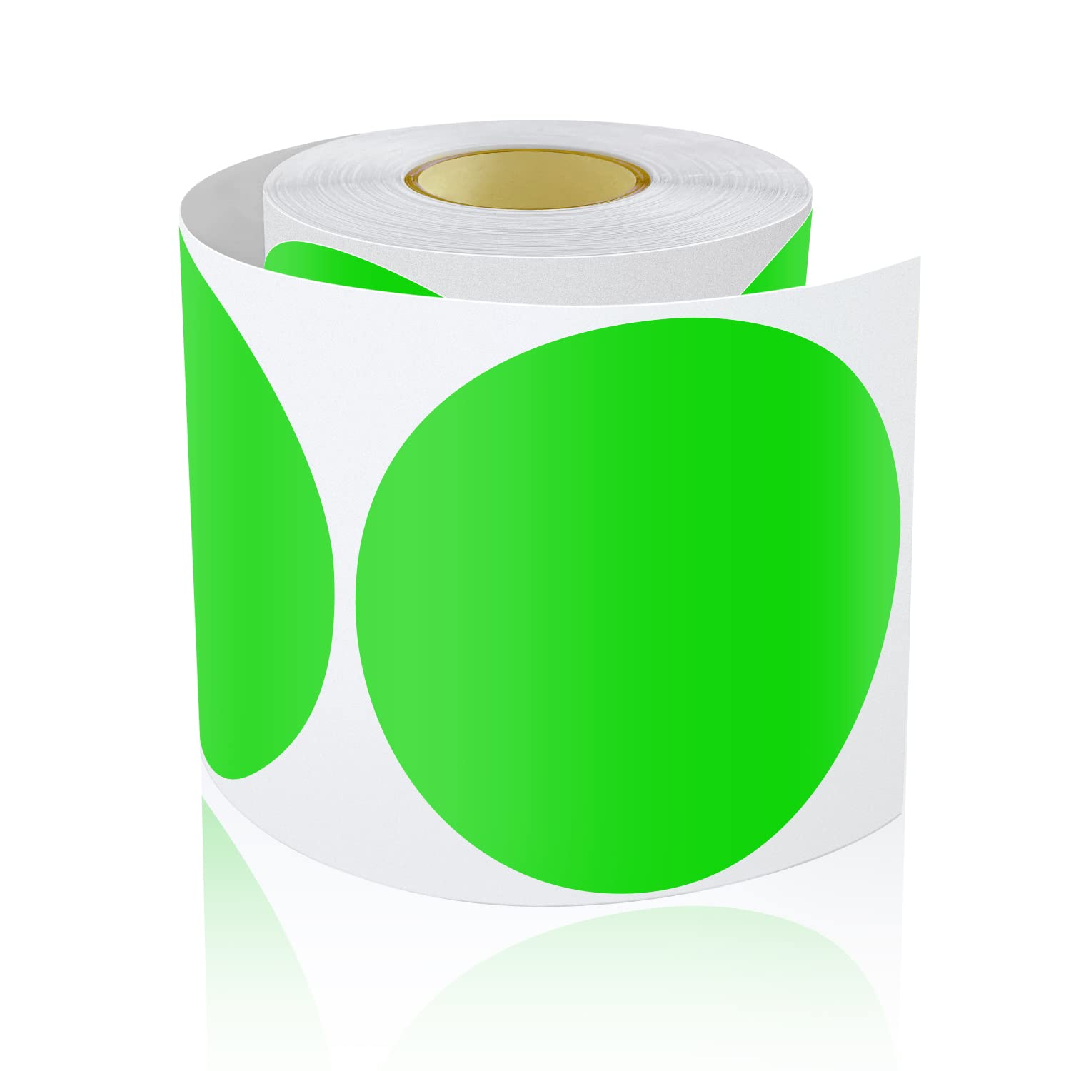Meitaat Round Stickers Green 127 mm Circle Labels Colour Coding Dot Vinyl Floor Sticker Waterproof Removable Roll 200 PCS