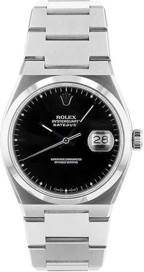 Amazon ロレックス 腕時計 Rolex アンティーク デイトジャストオイスタークォーツ Ss ブラック文字盤 メンズ 中古品 並行輸入品 腕時計 腕時計 通販