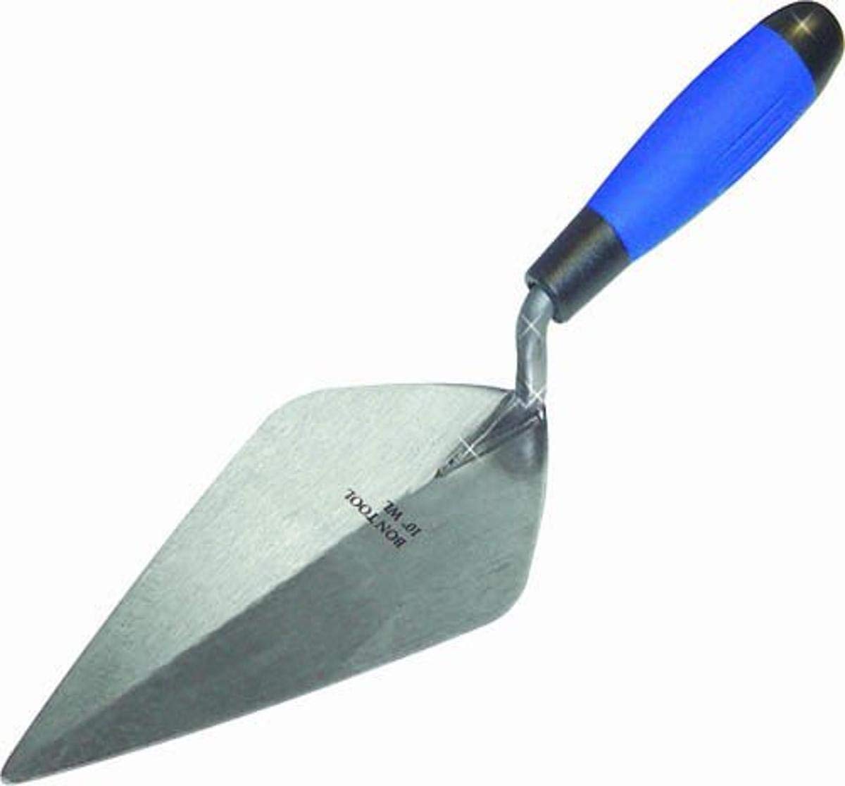 Bon 72-439 10 x 4.875-inch Pro Plus Carbon Steel Wide London Masonry Trowel with Comfort Grip