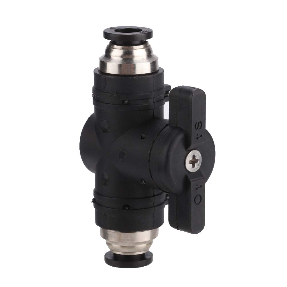 Pssopp Aquarium CO2 Valve 2 Way Air Regulator for Aquariums Manual On/Off Switch Valve for 6 mm Pipes