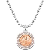Get Back Necklaces St. Christopher Surf Necklace | Medium, 3/4” Silver Plated Medallion, 24” Aluminum Ball Chain