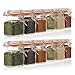 24-Count 3.4 oz Spice Jars with Lids Value Pack. Airtight Glass Bottles for Spices, Condiments, Seasonings and More. Clear Glass Jars with Airtight Lids for Home, Party Favors, and Gifts.