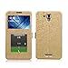 podofo Ultra-thin Pu Luxury Flip Leather Case Cover with Smart Windows for Lenovo S8 S898t (gold)
