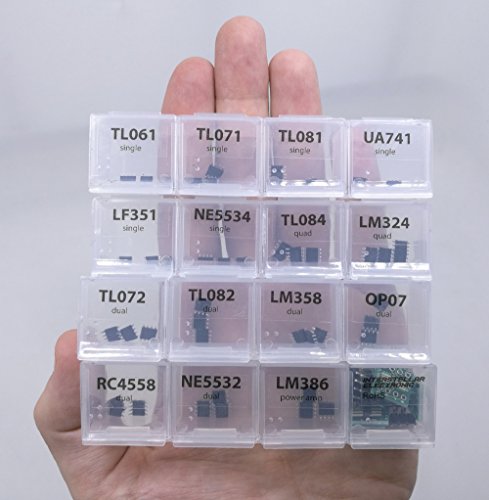 SMD Opamp Assortment 45 pcs, SOP, SOP-8, TL061, TL07, TL081, UA741, LF351, NE5534, TL08, LM324, TL072, TL082, LM358, OP07, RC4558, NE5532, LM386