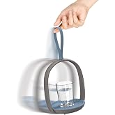 Gravito Non-Slip Drink Carrier, Compact, Dark | No Spill Cup Holder for Seniors and Mobility Impaired, Perfect for Coffee, Te