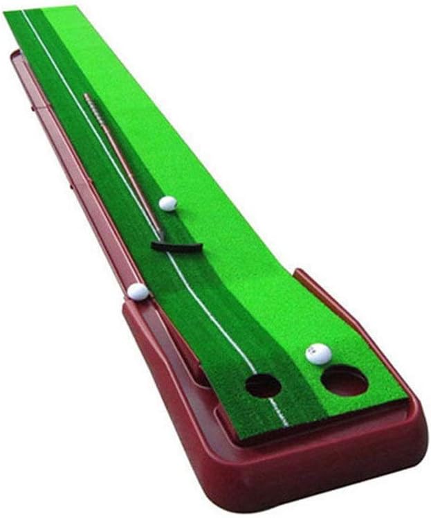 Yaunli Golf putting mat Mini Golf Practice Training Aid Portable Golf Putting Practice Golf Indoor And Outdoor Push Bar Mat Practice Set Golf Strike Mat (Color : Green, Size : 30cm×300cm)