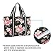 MOSISO Laptop Tote Bag for Women (17-17.3 inch), Canvas Rose Multifunctional Work Travel Shopping Duffel Carrying Shoulder Handbag Compatible with MacBook, Notebook and Chromebook, Black