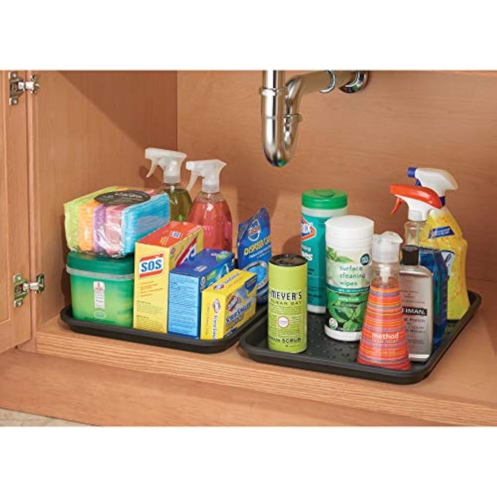  IDesign Plastic Under The Sink Drip Protector Tray For Kitchen