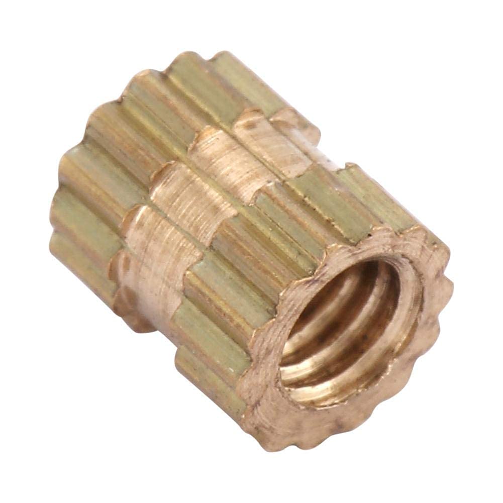 M2.5 Thread Brass Knurled Threaded Insert Embedment Nuts Assortment Kit(M2.5 * 3 * 3.5（100pcs）)