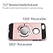 iPhone 5S Case,iPhone 5 Case,iPhone SE Case,iPhone 5SE case with HD Screen Protector,Anoke Cellphone 360 Degree Rotating Ring Holder Kickstand Drop Protective Cover for Apple iPhone 5 ZS Rose Gold