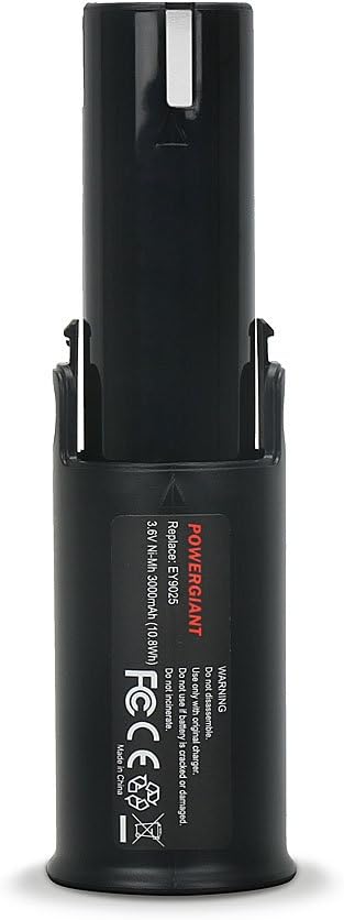 PowerGiant 3.6V 3.0Ah NiMh Replacement Battery for Panasonic EY9025 EY9025B, EY6225 EY6225CQ Cordless Tool