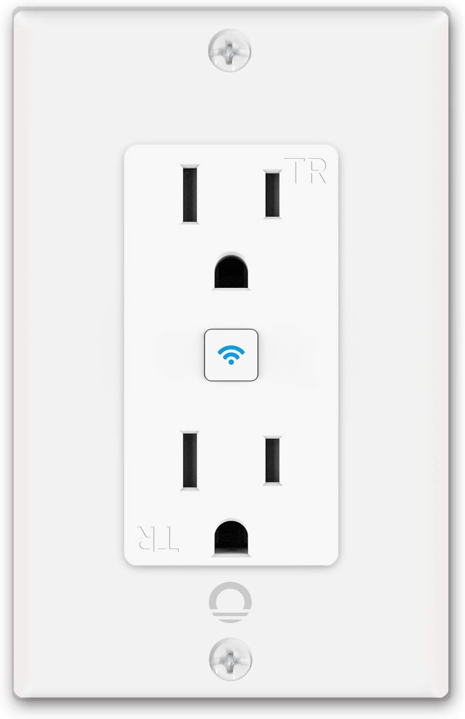 Lumary Smart WiFi In-Wall Outlet 15 Amp Tamper Resistant Split Duplex Receptacle - 2 Plugs, Compatible with Alexa, Google Home (No Hub required) - - 