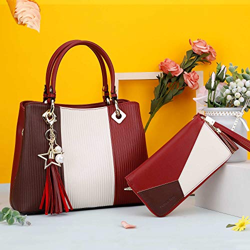 Wallets for Women with Multiple Card Slots and Roomy Compartment (Wristlet Type - Red)