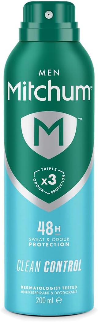 Mitchum Men Triple Odour Defence 48HR Deodorant Spray 200ml Clean Control