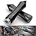 Astra Depot 2x Tribal Spike Black Anodized Billet Aluminum Handlebar Grips with Throttle For 7/8 inch Handle Bar for Harley Honda Suzuki Motorcycle Bike