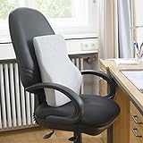Lumbar Support Cushion - 100% Memory Foam Molds into Your Body Contours- Relieves Back Pains - Improves Seating Posture - Removable Washable Fabric Cover - Best for Car Seats, Chairs and More