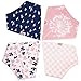 My Mini McGee Baby Bandana Drool Bibs with Adjustable Snaps, 4 Pack, for Girls, Infants and Toddlers, Blossom Collection, Baby Gift