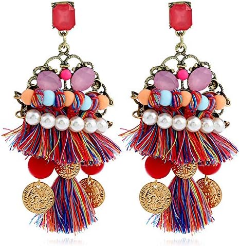 Elakaka Bohemian Earrings,Earrings Boho Dangle Earrings for Women Colored Waterdrop Earrings