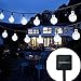 Solar String Lights Outdoor Crystal Ball Waterproof Globe String Lights 31ft 50LED Solar Powered Fairy Lighting for Garden Home Landscape Holiday Decorations White