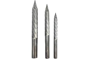 JIAROUTK Tire Repair Carbide Cutter, Roujiatk Carbon Steel Nail Mushroom Drill Reamer Bit Carbide Cutter Solid Rotary Burrs Shanks Patch Plug Repair Tools-T3