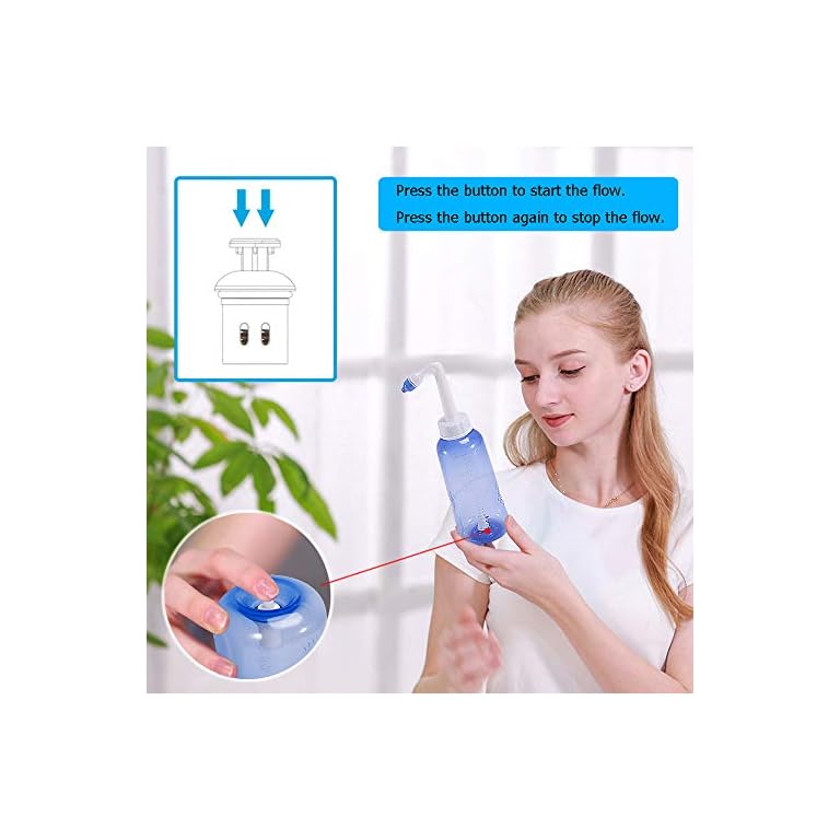 Kit Lavaggio Nasale - Neti Pot Con Sale E Flacone Spray