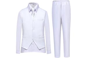 Lycody Boys Vest Set Formal Dress Suits Wedding Outfit Dresswear