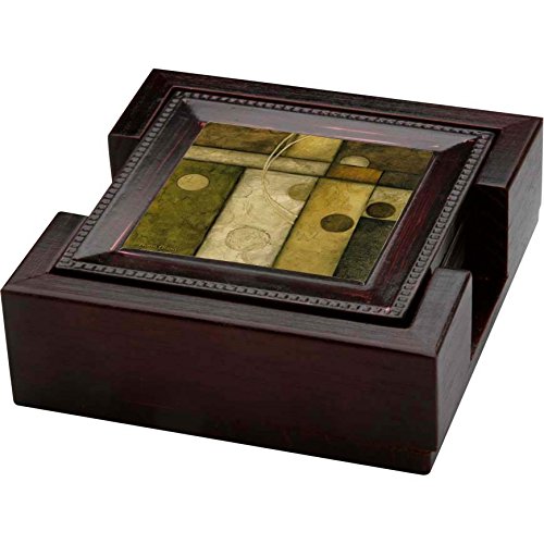 Click Here to See More Images Thirstystone 4-Piece Coaster Set with Holder Included Spherical Motion I