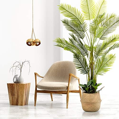 Faux palm tree in a room setting, priced at $179.99 as of August 9, 2023.