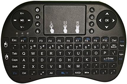 Mini Keyboard with Touchpad 2.4Ghz Wireless Qwert keyboard With Li Battery Universal Remote Control for PC Xbox 360 Ps3 Google Android Tv Box (Black)