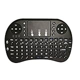 Mini Keyboard with Touchpad 2.4Ghz Wireless Qwert keyboard With Li Battery Universal Remote Control for PC Xbox 360 Ps3 Google Android Tv Box (Black)