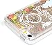 Compatible with iPhone SE, iPhone 5S, iPhone 5, Mavis's Diary 3D Bling Flowing Liquid Moving Stars Flowers Girl Pattern Clear Transparent Hard PC Cover - Rose Girl with Golden Liquid & Golden Stars