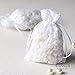 Ling's moment 50pcs White Lace Gift Bag Organza Drawstring Favor Pouchse Wrap for Wedding Party Gift Favor Bags