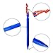 Kungix Tent Stakes Pegs 7” Aluminium Alloy with Reflective Rope 10-Piece (Blue)