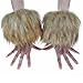 ECOSCO Faux Fur Soft Wrist Cuff Warmers Winter Furry Wrist Warmers for Women Girls