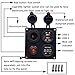 TURN RAISE Dual USB Charger Aluminum Switch Panel + LED Voltmeter + 12V Power Socket + ON-Off Button Switch Four Hole Panel for Car Boat Marine Truck Motorcycle RV ATV Vehicles GPS Mobile Phone
