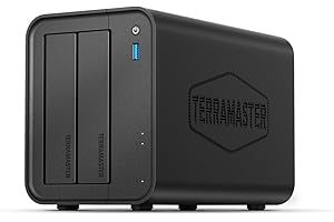 TERRAMASTER F2-425 2-Bay NAS Storage - Intel x86 Quad-Core CPU, 4GB RAM, 2.5GbE LAN, Network Attached Storage Multimedia Serv