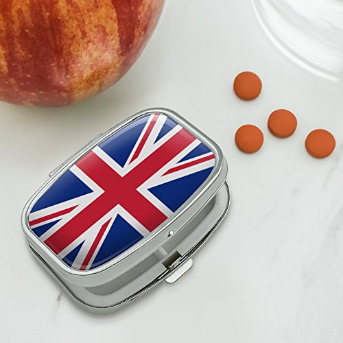 United Kingdom Great Britain Union Jack Country Flag Rectangle Pill Case Trinket Gift Box