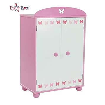 Buy 18 Inch Doll Furniture Beautiful Pink And White Armoire