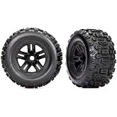 Traxxas 9672 - Sledge 3.8" Sledgehammer Pre-Glued Front/Rear Tires, Black (2)