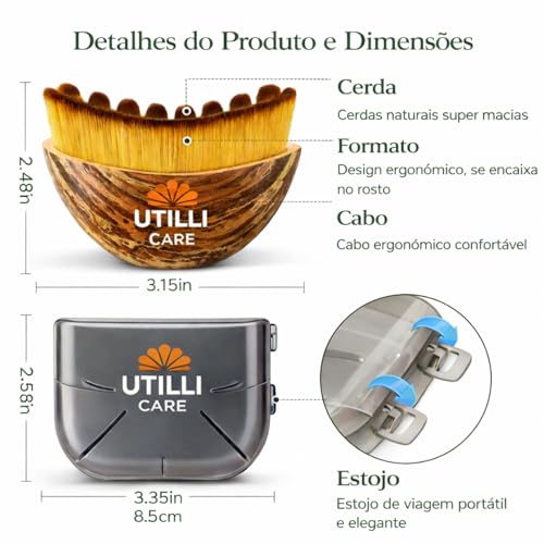 Escova Facial para Drenagem Linfática e lifting Facial - Massageador de Contorno, Estímulo de Circulação e Redução de Inchaço - Cerdas Ultra Macias