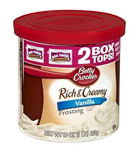 Betty Crocker, Rich &amp; Creamy Frosting, Vanilla, 16oz Tub (Pack of 3)
