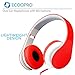ECOOPRO 3.5mm Over Ear Stereo Headphones Headset Earphones with in-line Microphone and Control for Kids and Adults Compatible with iPhone, iPad, Android Smartphones, Tablets, Laptops, PC, MP3
