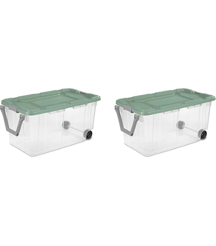 Amazon.com - 40 Gallon Heavy-Duty Plastic Storage Bins, 2 Pack