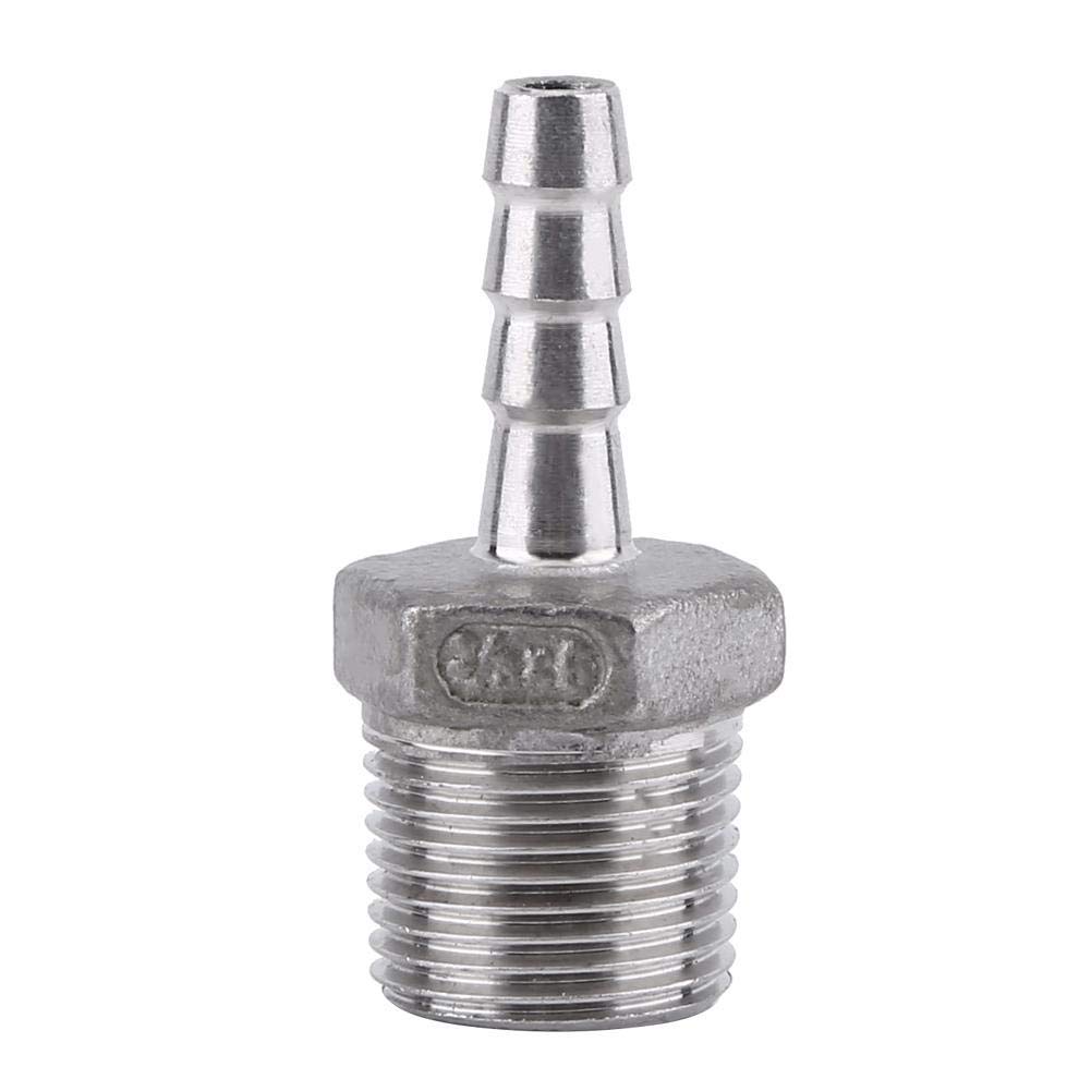 BSP Male Thread Pipe Barb Hose Tail Connector Adapter SS304 Stainless Steel Barbed Hose Connector with Thread Adaptor DFE Tail Pipe 1/8~3/4