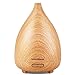 InnoGear 200ml Essential Oil Diffuser Wood Grain Vase-Shaped Ultrasonic Aromatherapy Oil Diffusers with Adjustable Mist Mode Waterless Auto Shut-off Humidifier for Home