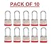 Beisen Hardware (TM) Padlock Box of 10!!! Long Shackle (1 7/8