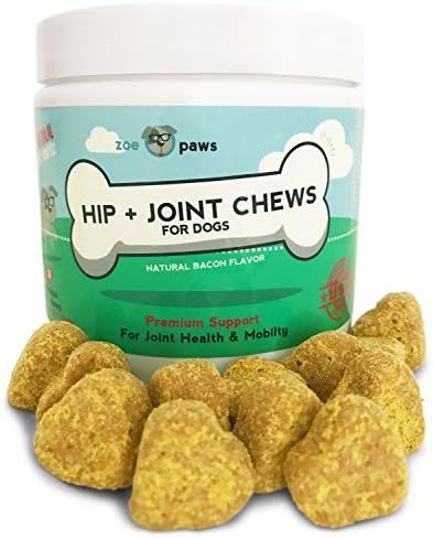 Dog Glucosamine Chondroitin MSM Chews โ Hip and Joint Supplement Helps Promote Your Pet's Mobility All-Natural Ingredients Made in USA | Gluten Dairy Soy Corn Sugar Salt Free - Zoe Paws