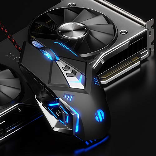 Inphic Souris de jeu filaire, jeu ergonomique Souris d\'ordinateur USB RGB Gamer Desktop Laptop PC Gaming Mouse, 7 boutons programmables pour Windows 7/8/10 / XP Vista Linux