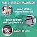 Baby Car Mirror - Jumbo Size Backseat Mirror For Infant Rear Facing Car Seats - Shatterproof & Double Strap Secure Headrest Locking System - Tested For Child Safety